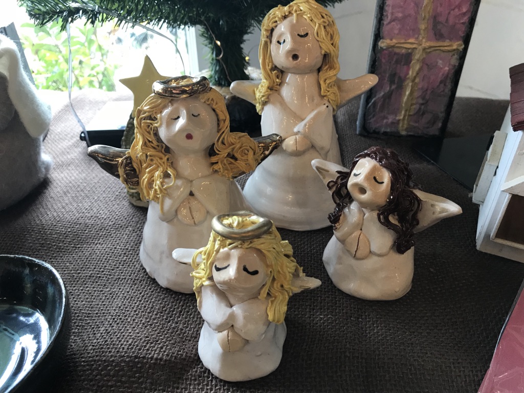 Ceramic angels singing 